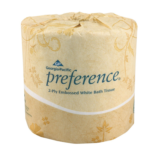 Embossed Bathroom Tissue, 2-Ply, White, 4½" x 4.05", 550 sht/rl, 80 rl/cs (20 cs/plt)