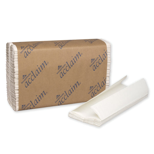 C-Fold Paper Towels, Paper Band, White, 10¼" x 13¼" Sheets, 240 ct/pk, 10 pk/cs (56 cs/plt)