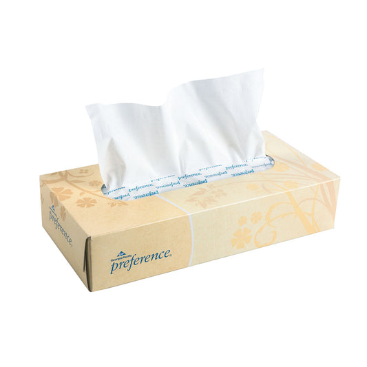 Facial Tissue, Flat Box, White, 8.4"x7.5", 100 sht/bx, 30 bx/cs (48 cs/plt)