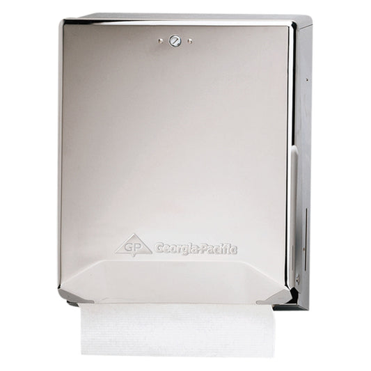 Chrome Combination C-Fold/ Multifold Paper Towel Dispenser, 11¾"W x 4.38"D x 15½"H, 1/cs