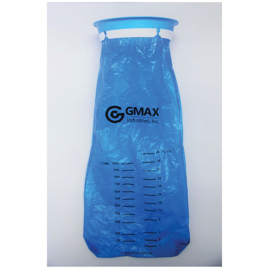 Emesis Bag, with Ring, Graduated, 1000 cc, Blue, 100/cs