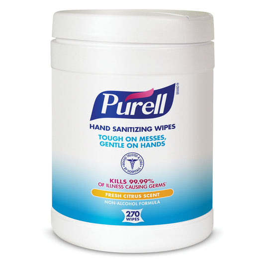 Durable Textured Wipes For Superior Cleaning, Non Linting, 270 ct Popup Canister, Wiper Size 6" x 6¾", Tested & Approved For Hands, Not Approved For Use as a Surface Disinfectant, 6 can/cs (Item is considered HAZMAT and cannot ship via Air to (60 cs/plt)