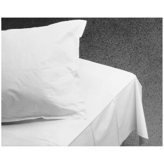 Bed Sheet, White, 40" x 72", 2-Ply, 50/cs (48 cs/plt)