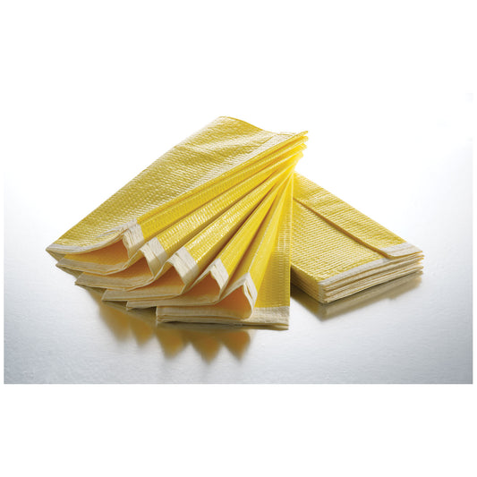 Blanket, 54" x 84", Yellow/ White, Poly/ Tissue, 5/bg, 5 bg/cs (48 cs/plt) (DO NOT USE FOR PATIENT TRANSFER!)