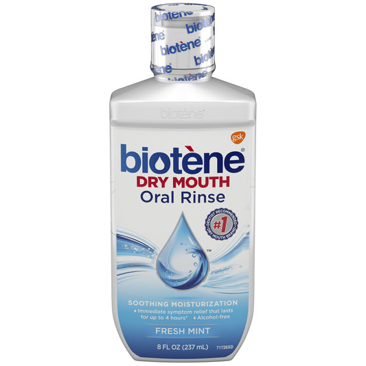 Biotene Dry Mouth Oral Rinse, Fresh Mint, 8 oz. bottle, 3/pkg, 4 pkg/cs (12 bottles total) (Item is Non-Returnable)