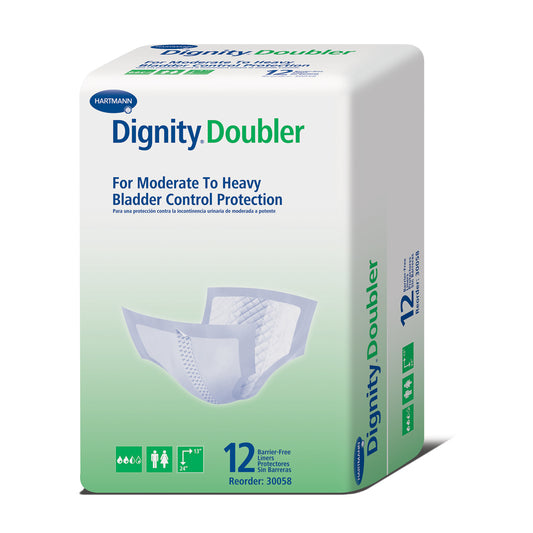 Dignity® Doubler, For Moderate to Heavy Protection, 13" x 24", White, 12/bg, 6 bg/cs