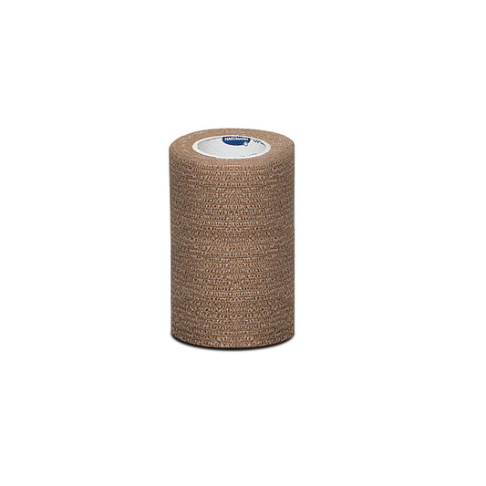 Bandage, Cohesive, Elastic, 4" x 5 yds, Tan, Latex Free , 18/cs (LF)