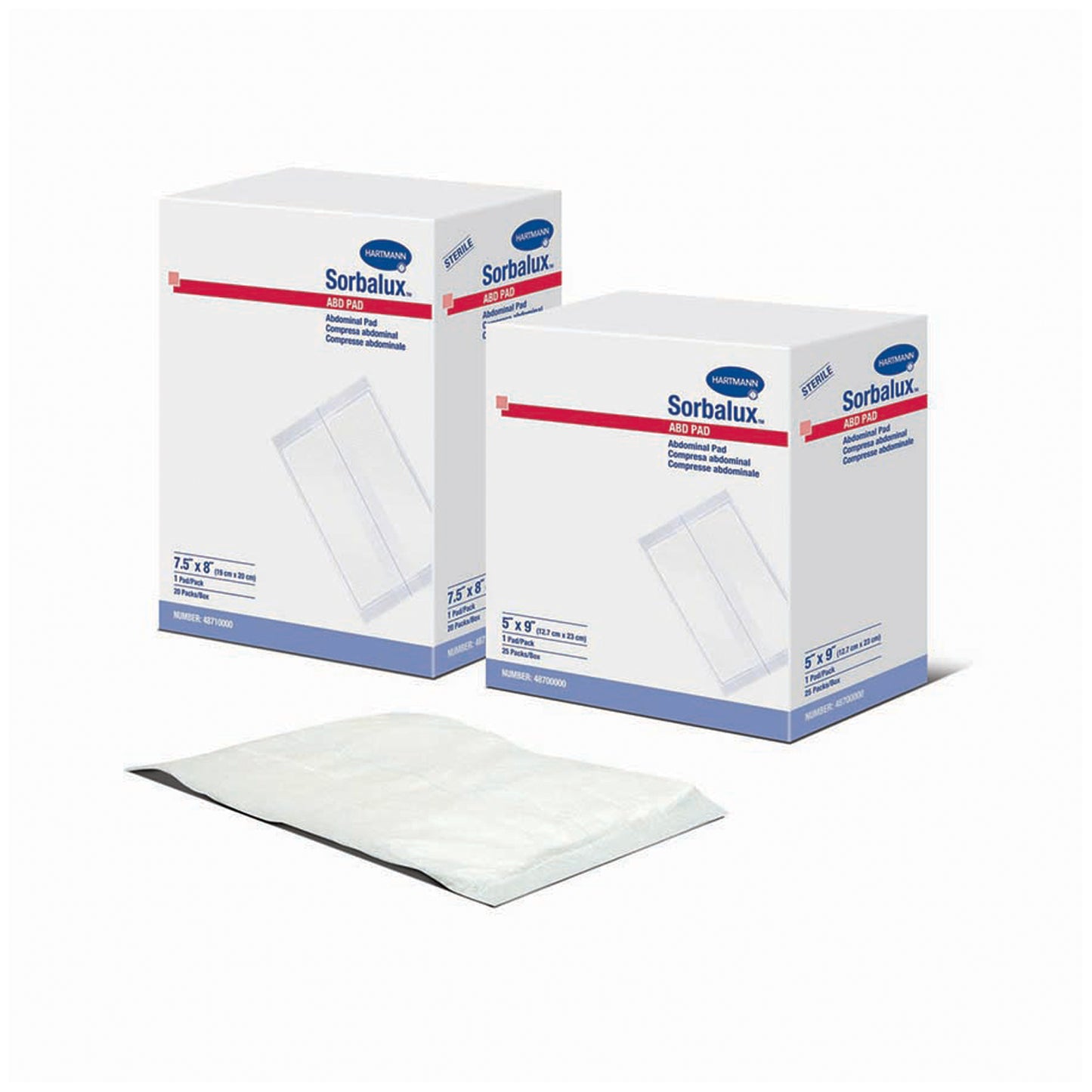 ABD Pad, 7½" x 8", Sterile, Latex Free , 20/bx, 12 bx/cs (LF)