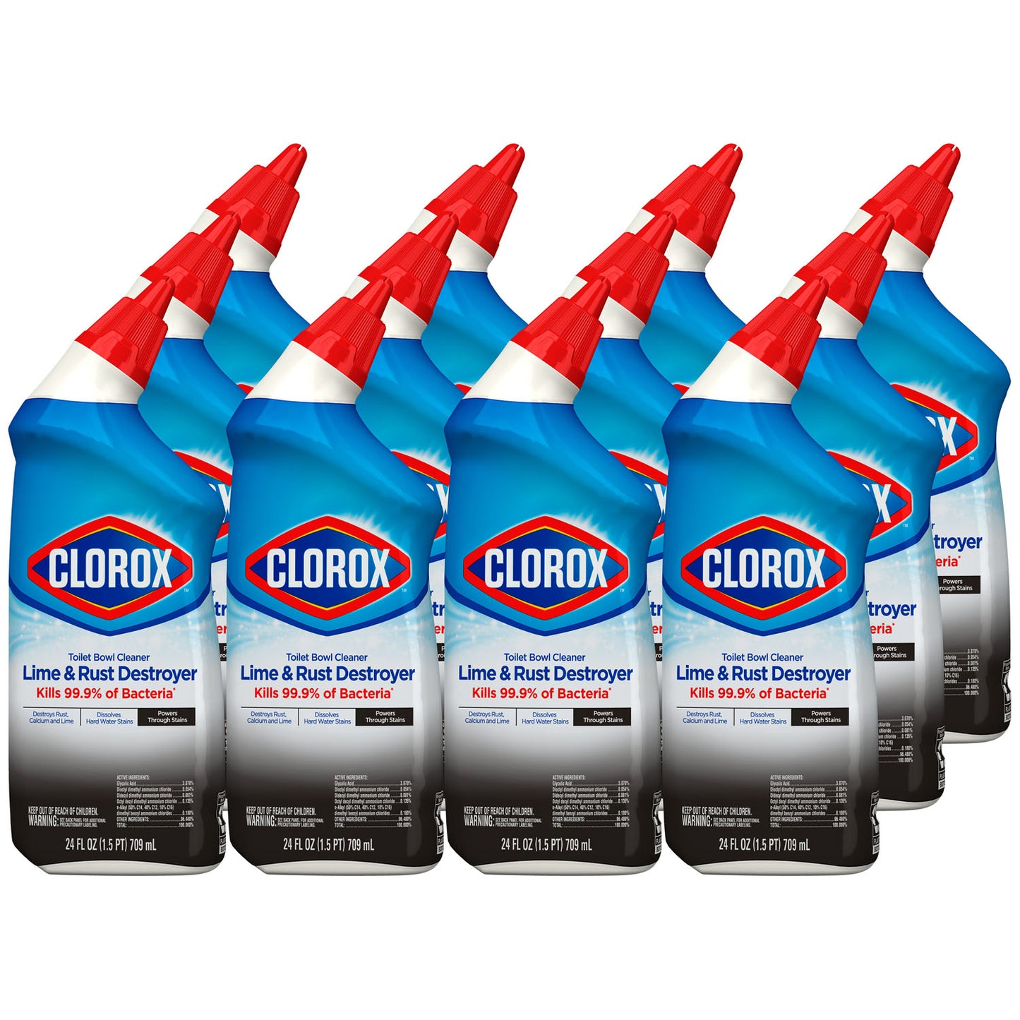 Clorox™ Toilet Bowl Cleaner Lime & Rust Destroyer, 24 fl oz, 12/cs
