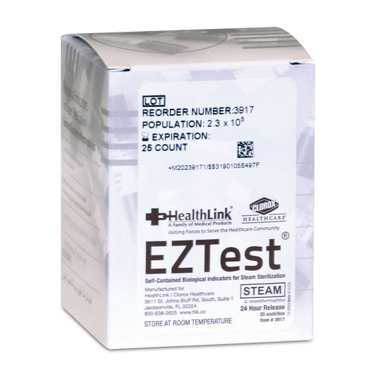 EZTest™ Steam, Plastic vial, 25/bx