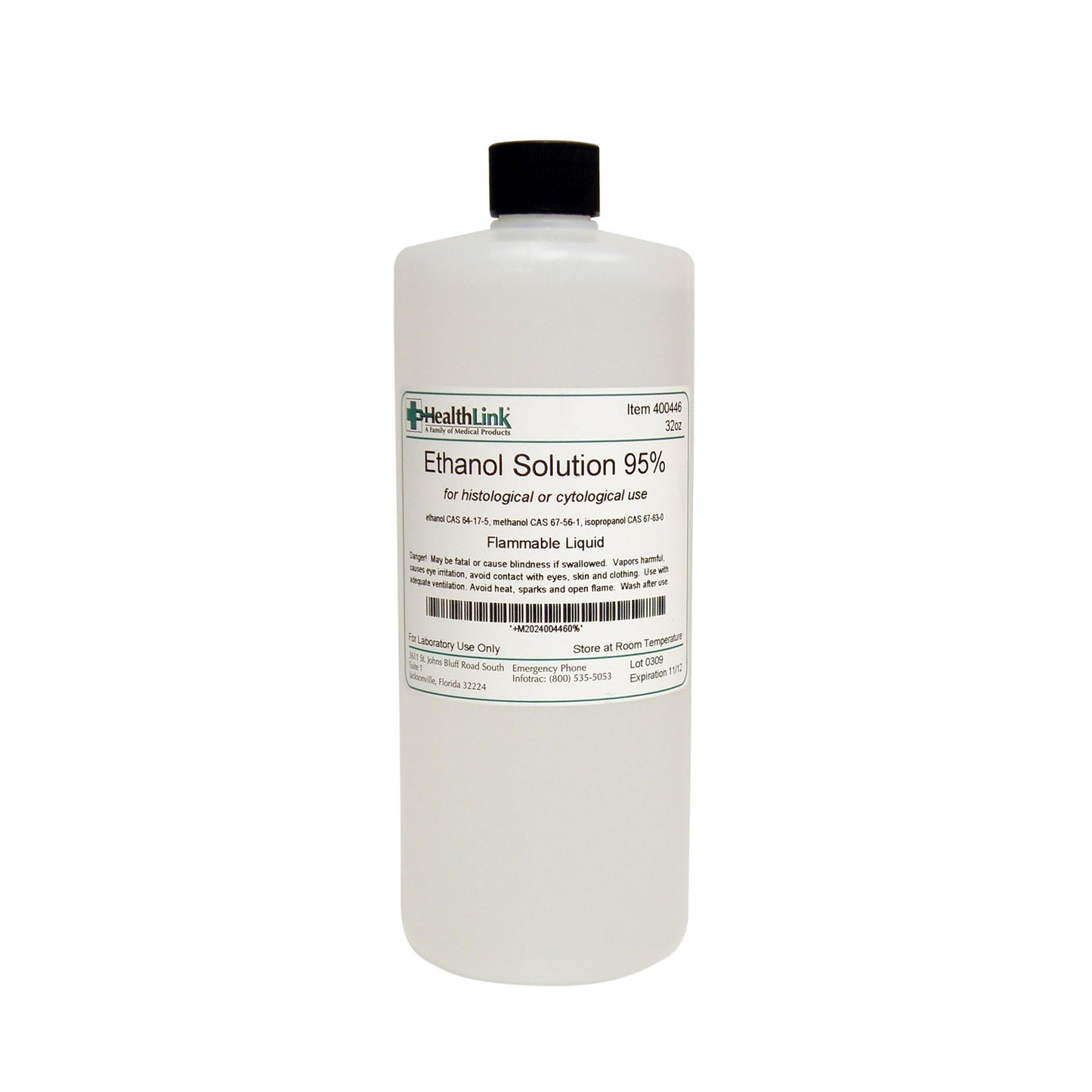 Ethanol Solution, 95%, 32 oz (Item is Non-Returnable)