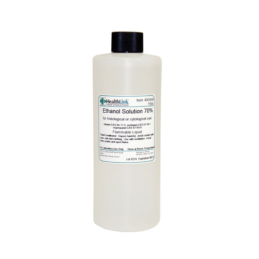Ethanol Solution, 70%, 16 oz (Item is Non-Returnable)