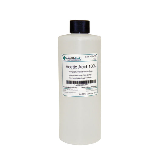Acetic Acid, 10%, 16 oz (Item is Non-Returnable)