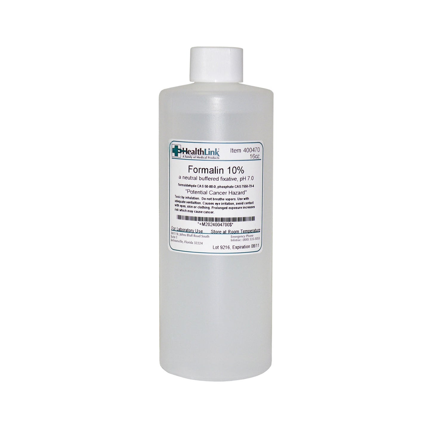 Formalin, 10%, Buffered, 16 oz (Item is Non-Returnable)