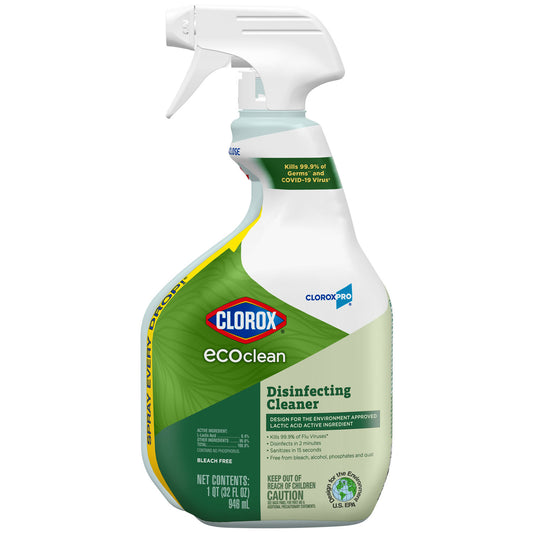 EcoClean™ Disinfecting Cleaner, 32 oz, 9/cs