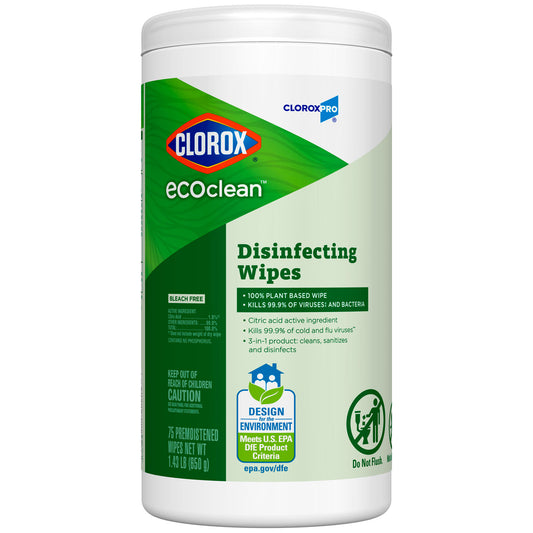 EcoClean™ Disinfecting Wipes, 75 ct, 6/cs