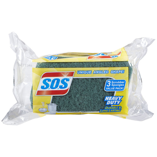 S.O.S® Heavy Duty Scrubber Sponge, 3 ct, 8/cs