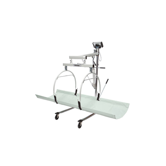 Digital In-Bed/ Stretcher Scale, Capacity: 400 lbs/181 kg, Resolution: 0.2 lb/0.1kg, Stretcher Dimension: 70 1/2" W x 30 "D, Connectivity via USB, 1 1/2" High-Contrast Color TFT-LCD Display, 120V Adapter or AA Batteries (DROP (included) (6) (not included)