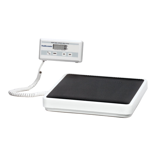 Digital Scale, Remote Display, Capacity: 400 lb/180 kg, Resolution: 0.2 lb/0.1kg, Platform Dimension: 12½"W x 12"D x 1 7/8" H, 6 AA Batteries or Power Adapter , Optional Carrying Case , ½" LCD Display (DROP SHIP ON (included) (not included - ADPT40) (6477