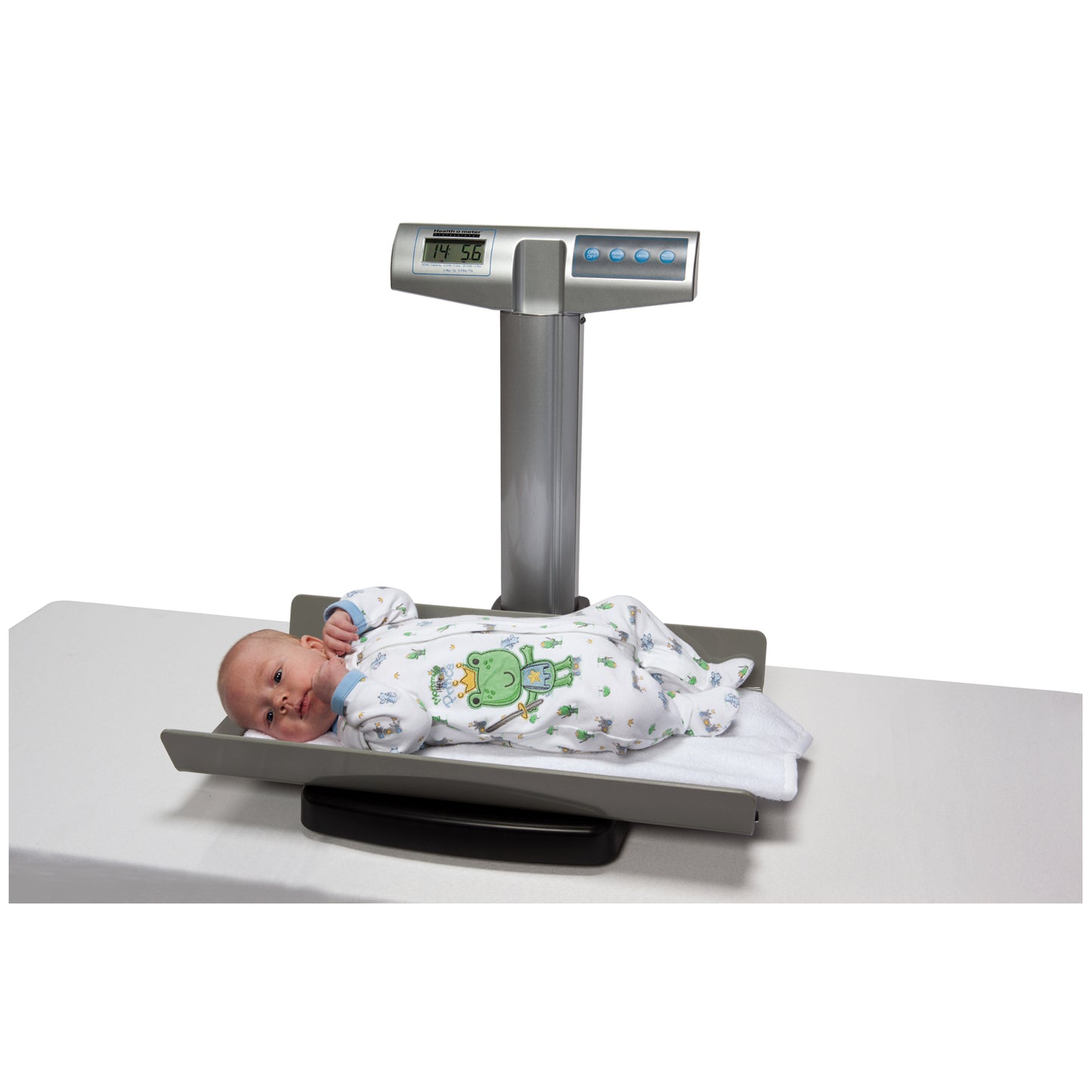 Digital Scale, Pediatric, 50 lb/23 kg Capacity, 24 1/8" x 14½" x 2 5/8" Tray Dimension, 0"-23"/0cm-58cm Measuring Tape, AA Batteries, EMR Connectivity Optional Pelstar® Wireless Technology, Variable Auto-Off Time, Audible/Mute Sound Option, Enabling U (6)