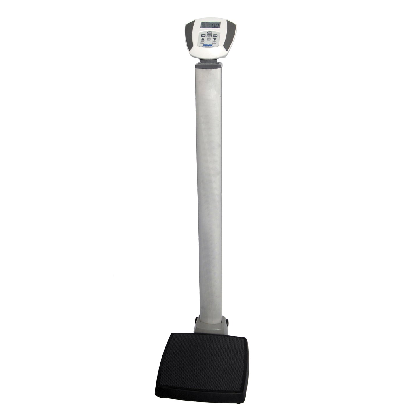 Digital Scale, Waist High, 600 lb/272 kg Capacity, Platform 14¼" x 14¼" x 2 5/8", 120V Adapter or C-Cell Batteries , Optional Wall Mounted Height Rod Available & Wheels (included) (6) (not included) (499KLROD) (2)