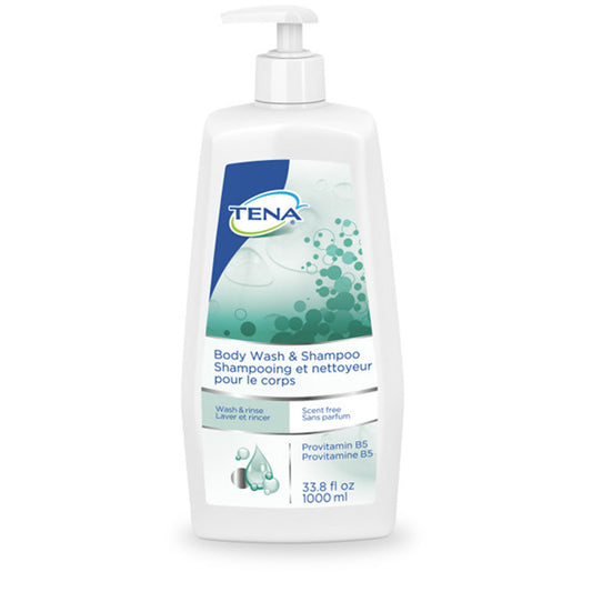 Body Wash & Shampoo, Scent-Free, 33.8 fl oz Pump Bottle, 8/cs
