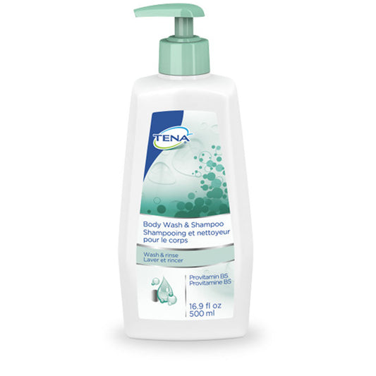Body Wash & Shampoo, 16.9 fl oz Pump Bottle, 10/cs