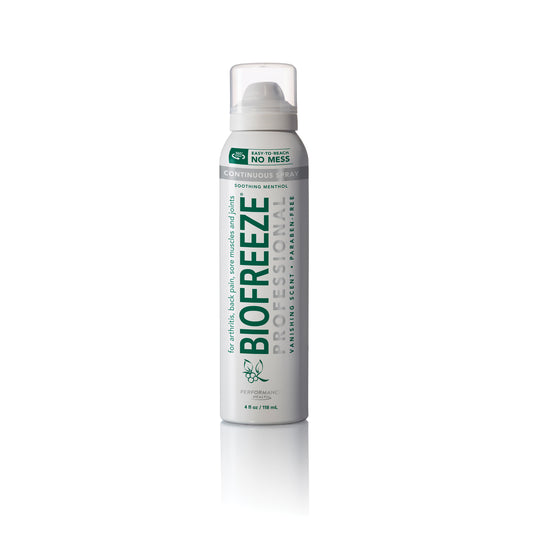 Biofreeze® Professional, 4 oz 360° Spray, 12/bx (Item on Manufacturer Backorder - Inventory L (36 bx/plt) (091625)