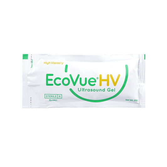 EcoVue® High-Viscosity Ultrasound Gel, 20g Packet, Sterile, 100/bx, 4bx/cs