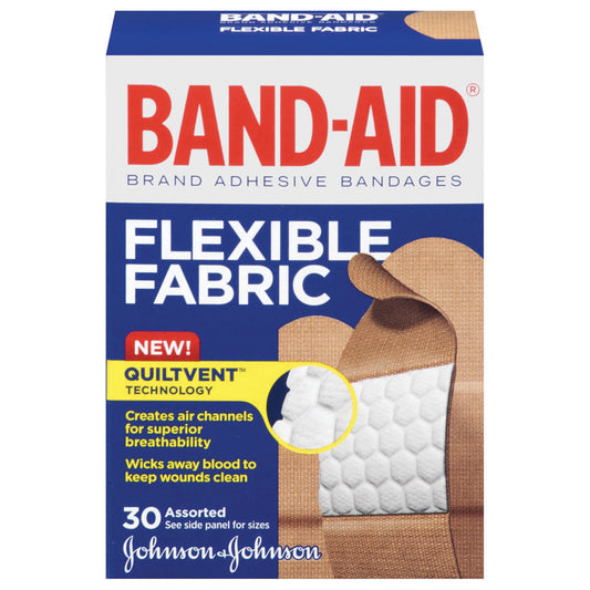 Flexible Fabric Adhesive Bandages, Assorted, 30/bx, 24 bx/cs (Continental US+HI Only) (Pricing Subject to Change without Prior Notification)