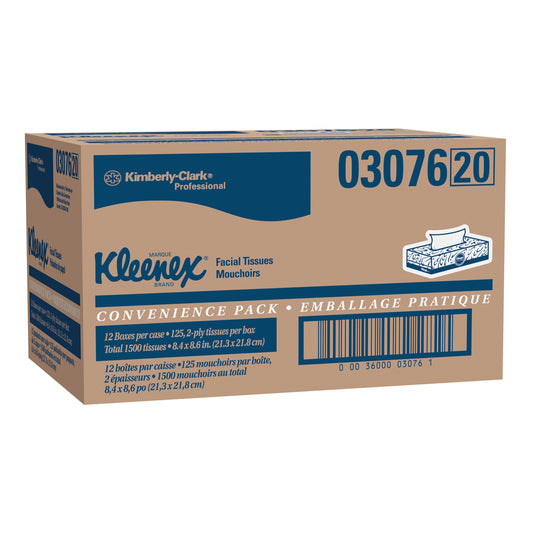 Facial Tissue, White, 125/pk, 12 pk/cs (60 cs/plt)