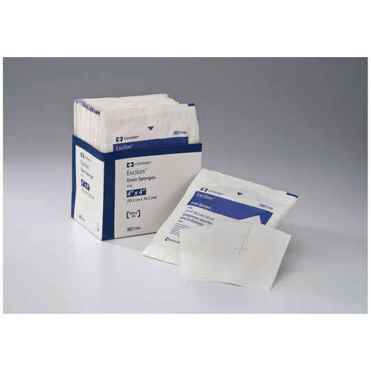 Drain Sponge, 4" x 4", Sterile 2s, 6-Ply, 50/tray, 12 tray/cs