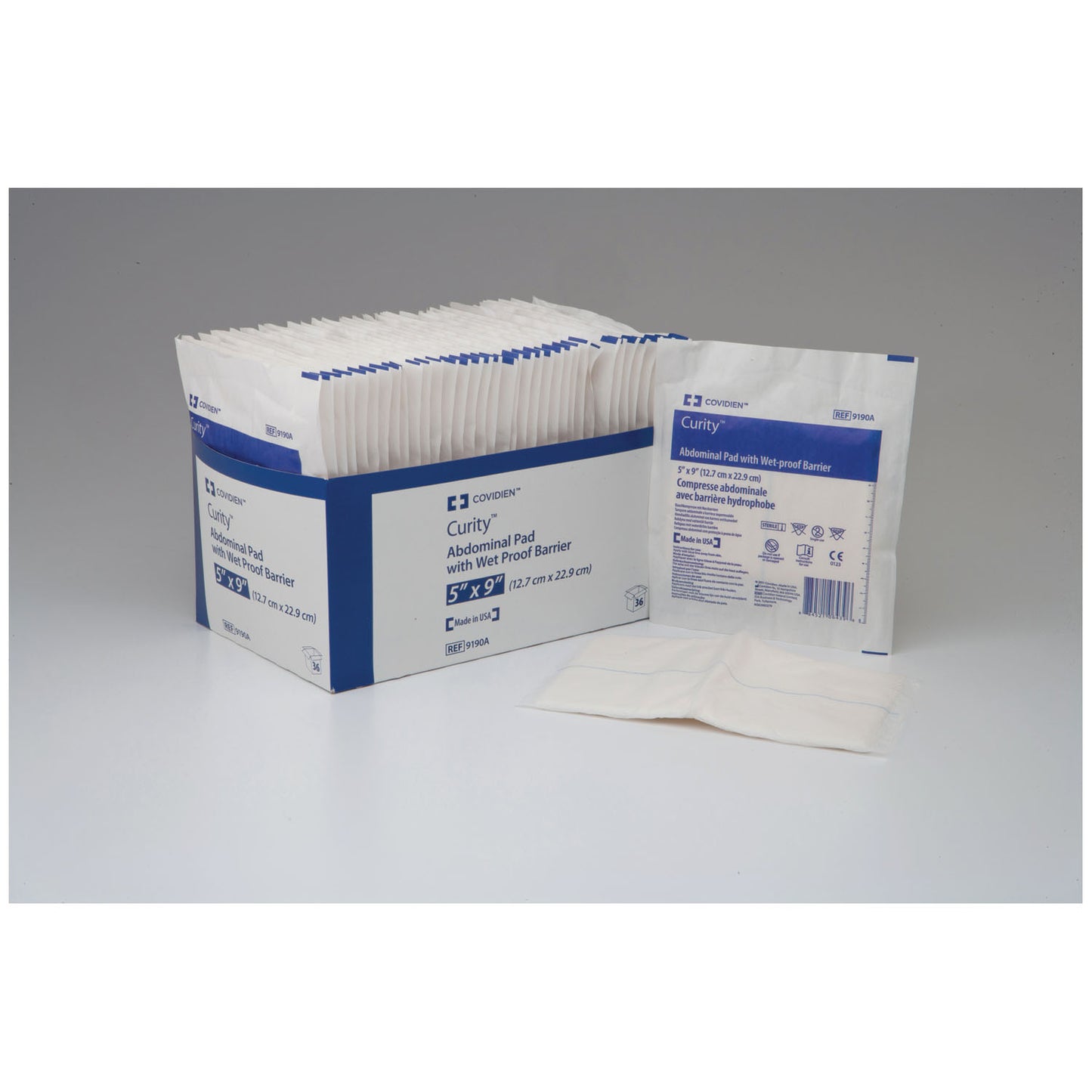 Abdominal Pad, 5" x 9", Sterile, 1s, 36/tray, 12 tray/cs