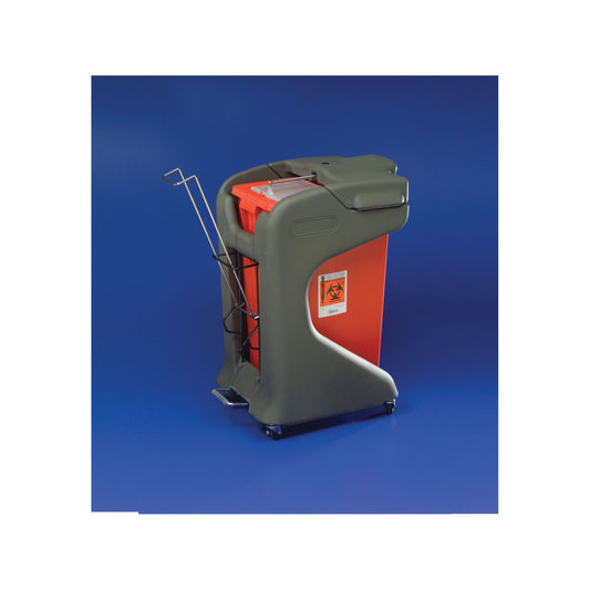 Foot Pedal Cart For 18 Gal Slide-Top Lid Large Volume & Chemotherapy Containers, 1/cs (10 cs/plt)