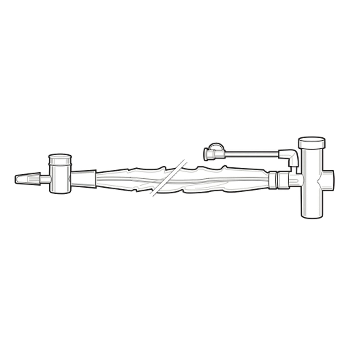 Closed Suction System, Adult, 14FR T-Piece, 21.3", 22mm Flex, 10/bx, 2 bx/cs