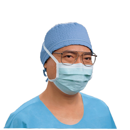 Fog-Free Surgical Mask, Blue, 50/pkg, 6 pkg/cs