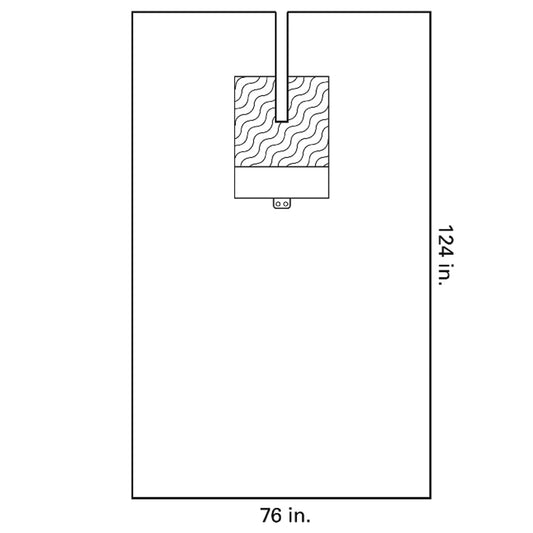 EENT Split Drape, Sterile, 3" x 23" Split, Control™ Fabric Reinforcement, Tube Holders, 76" x 124", 18/cs
