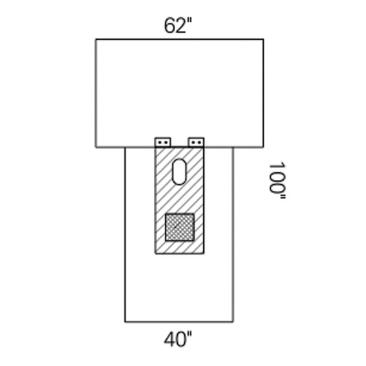 Cystoscopy "T" Drape, Sterile, 62" x 40" x 100", 16/cs