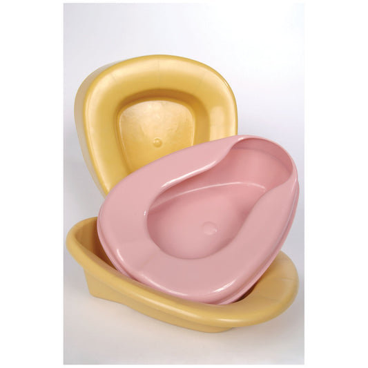 Bed Pan, Rose, Commode Style, Stackable, Disposable, 50/cs