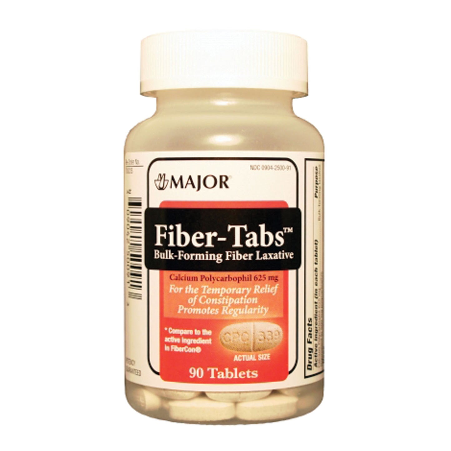 Fiber Tablets, 90s, Compare to Fibercon®, NDC# 00904-2500-91
