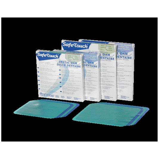 Dental Dam, 5" x 5", Thin Gauge, Unscented, Blue, 52bx, 6 bx/cs (Not Available for sale into Canada)