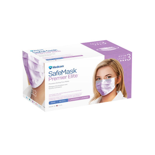 Earloop Mask, ASTM Level 3, Lavender, 50/bx, 10 bx/cs (Not Available for sale into Canada)