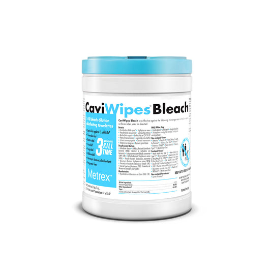 CaviWipe™ Bleach, 6" x 10.5", 90 singles/ctn, 12 ctn/cs (30 cs/plt)