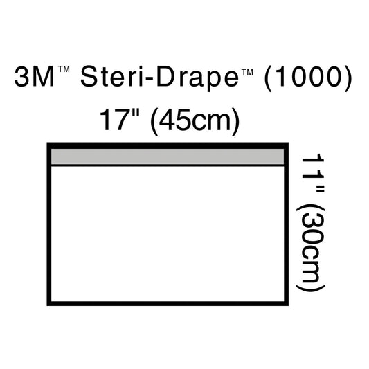 Towel Drape, Small, 17" x 11", Adhesive Strip & Clear Plastic, 10/bx, 4 bx/cs (Continental US+HI Only)