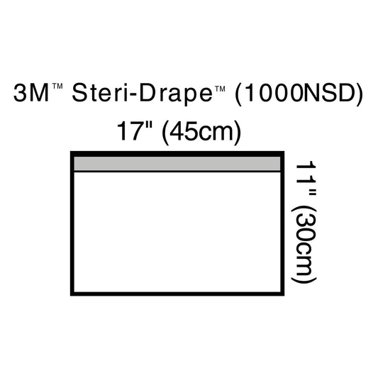 Towel Drape, Small, 11" x 17", Non-Sterile, Clear Plastic, Adhesive Strip, 100/cs (Continental US+HI Only)
