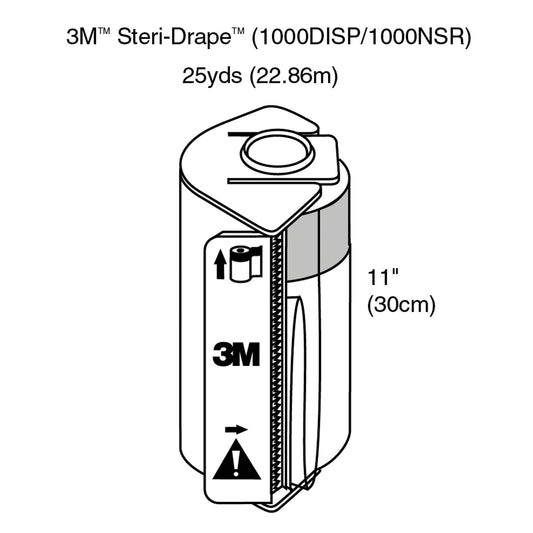 Roll Prep Drape & Dispenser, 25 yds & 1 Dispenser, 8/cs (8) (Continental US+HI Only)