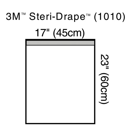 Towel Drape, Large, 23" x 17" with Adhesive Strip & Clear Plastic, 10/bx, 4 bx/cs (Continental US+HI Only)