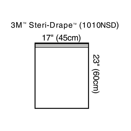 Towel Drape, Large, 17" x 23", Non-Sterile, Clear Plastic, Adhesive Strip, 100/cs (Continental US+HI Only)
