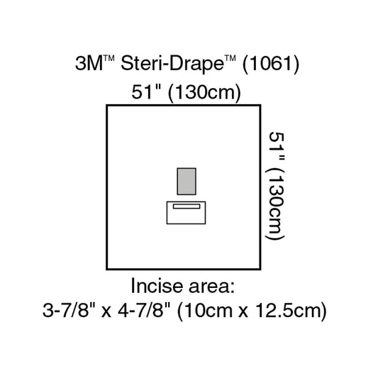 Medium Drape with Incise Film & Pouch, 51" x 51", 10/bx, 4 bx/cs (Continental US+HI Only)