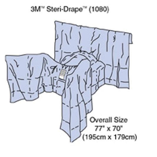 Steri-Drape™ Gynecological Drape with Pouch, 77" x 70", Absorbent Impervious Material, Perineal/Vaginal Aperture, Fluid Collection Pouch, 14/bx, 2 bx/cs (Continental US+HI Only)
